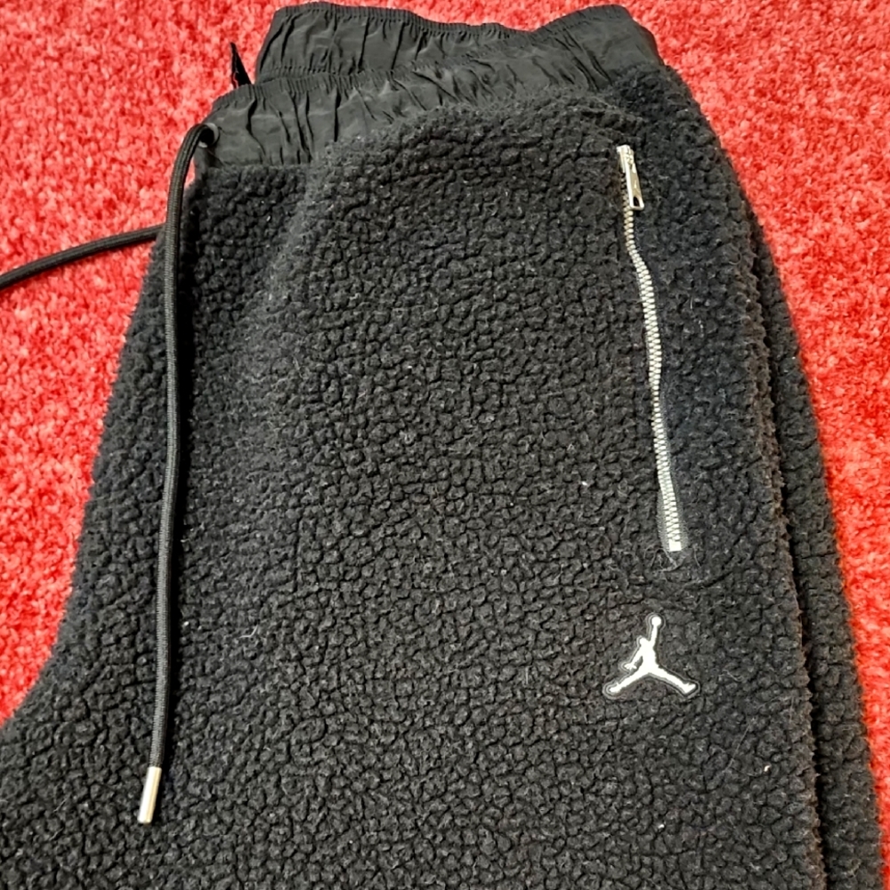 Jordan Sherpa Joggers, Black, Large